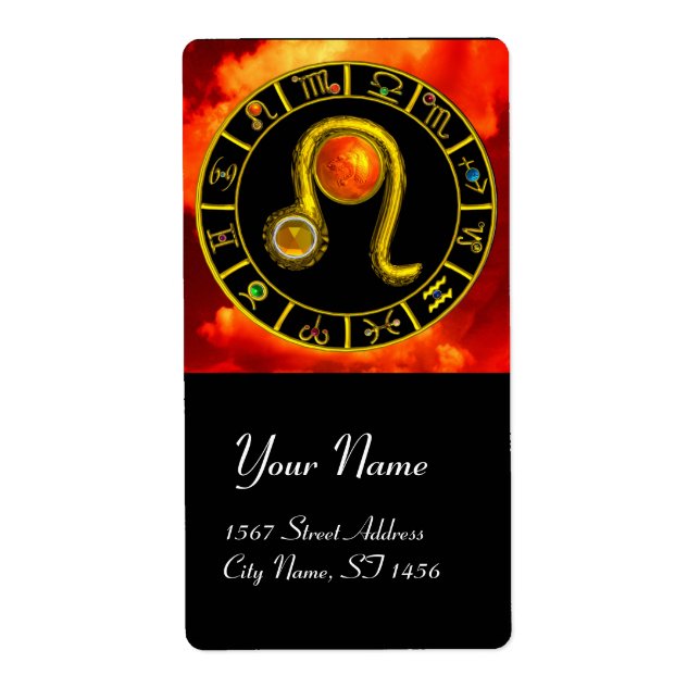 LEO ZODIAC BIRTHDAY JEWEL GULT TOPAZ Guld Fraktsedel (Framsidan)