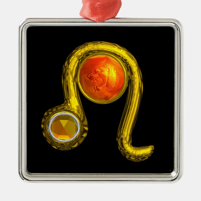 LEO ZODIAC BIRTHDAY JEWEL GULT TOPAZ Guld Julgransprydnad Metall (Framsidan)