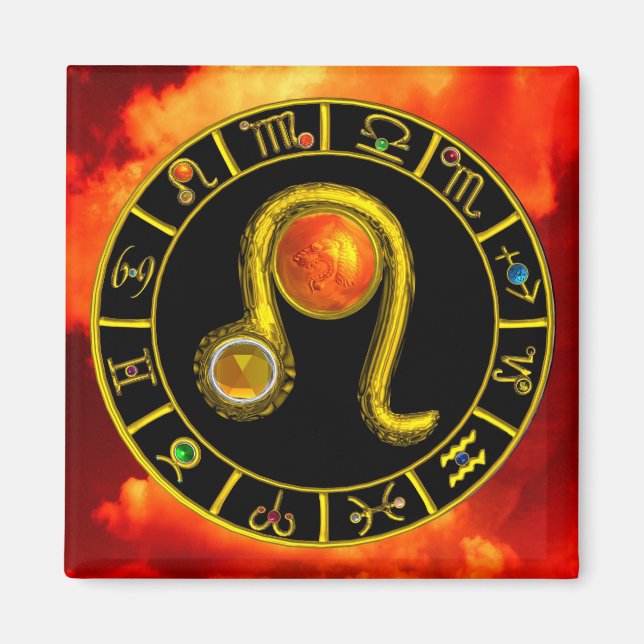 LEO/ZODIAC BIRTHDAY SIGNS MAGNET (Framsidan)