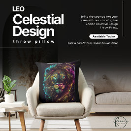 Leo Zodiac Celestial Design Dekorativ kudde