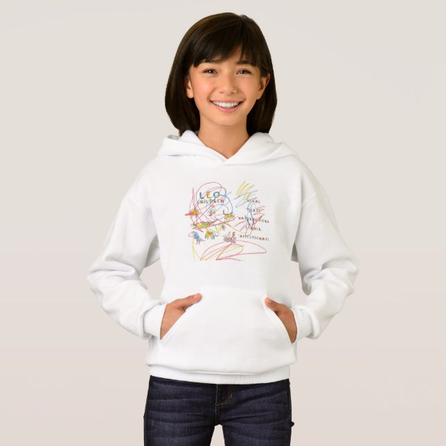 Leo Zodiac Children's Astrology T Shirt (Hel framsida)
