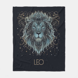 Leo Zodiac Constellation Fleece Blanket