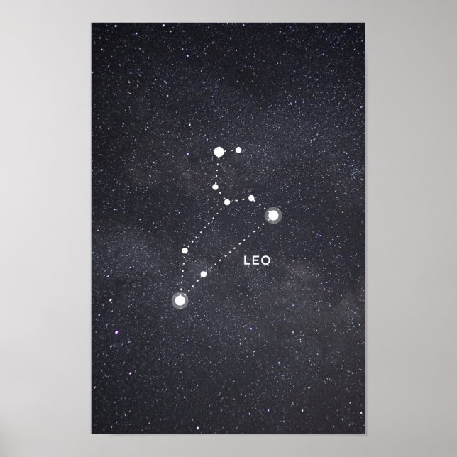 Leo Zodiac Constellation Poster (Framsidan)