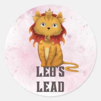 Leo Zodiac Decal för Astrology Älskare Runt Klistermärke