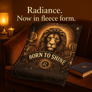 Leo Zodiac Fleece Blanket - Born till Shine