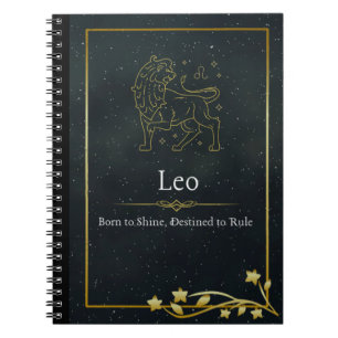 Leo Zodiac-Gåva – Astrologisk Dagbok för Leo-Fans Anteckningsbok