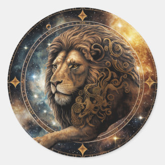 Leo Zodiac Graphic Runt Klistermärke