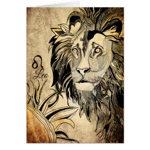 Leo Zodiac Hälsningskort