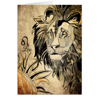 Leo Zodiac Hälsningskort