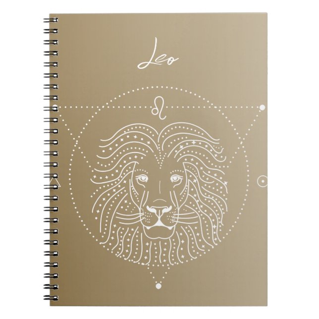 Leo zodiac horoscope-stjärntecken gradient anteckningsbok (Framsidan)