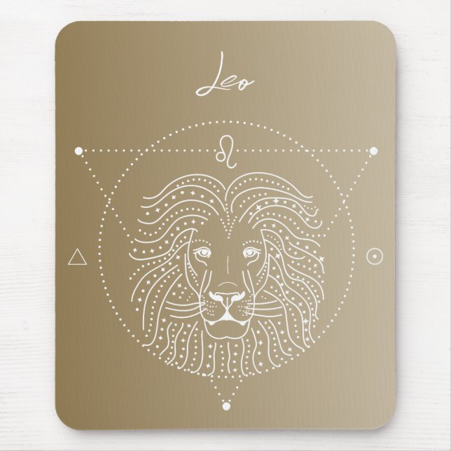 Leo zodiac horoscope-stjärntecken gradient musmatta (Framsidan)