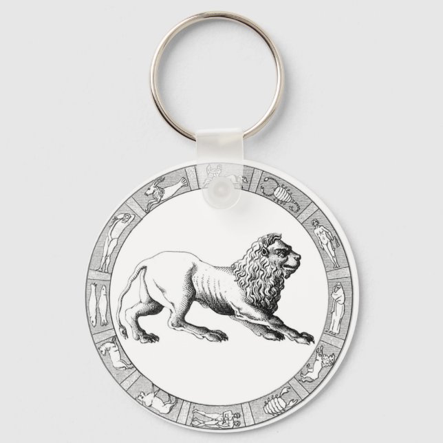 Leo Zodiac Keychain Nyckelring (Framsida)