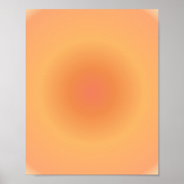 Leo Zodiac, Leo Aura Orange Gradient Poster (Framsidan)