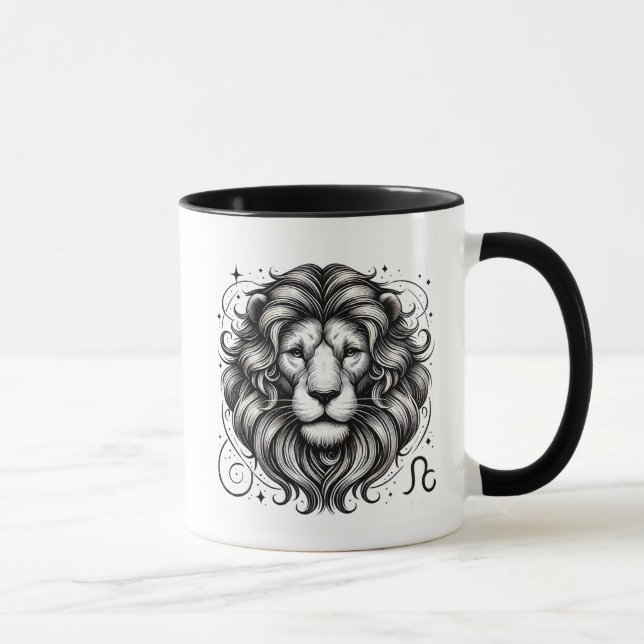 Leo Zodiac Lion Astrology Gift Mugg (Höger)