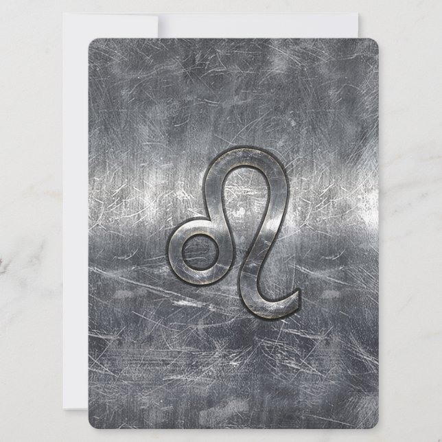 Leo Zodiac Logga in Grunge Distress Stil (Framsida)