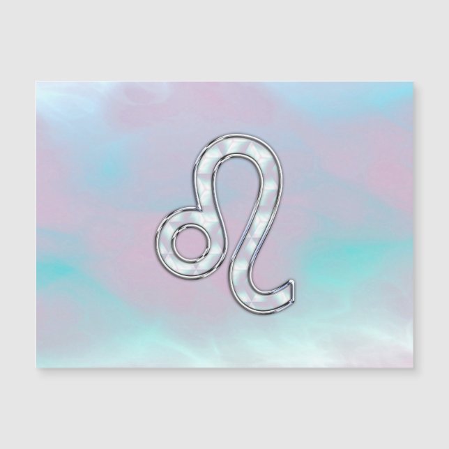 Leo Zodiac Logga in Mor i Pearl Stil Print (Framsida)
