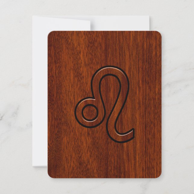Leo Zodiac Login Mahogany wood stil (Framsida)