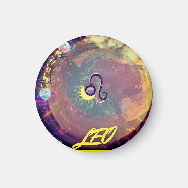 Leo Zodiac Magnet (Framsidan)