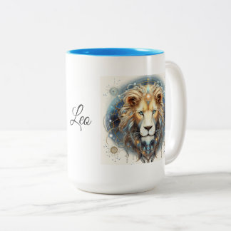 Leo Zodiac Mugg, 15 oz Två-Tonad Mugg