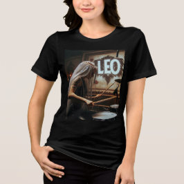 Leo Zodiac Musician Drums T Shirt