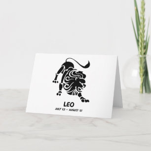 Leo Zodiac notecards Kort