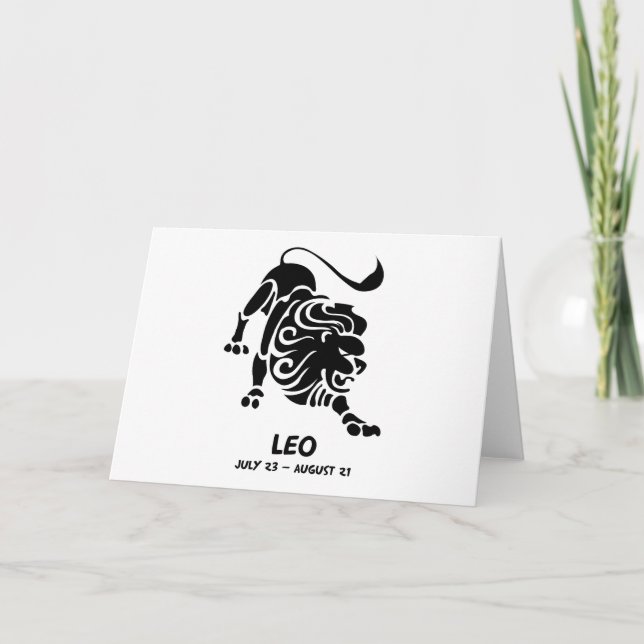Leo Zodiac notecards Kort (Framsida)