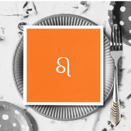 Leo zodiac - nyare orange pappersservett