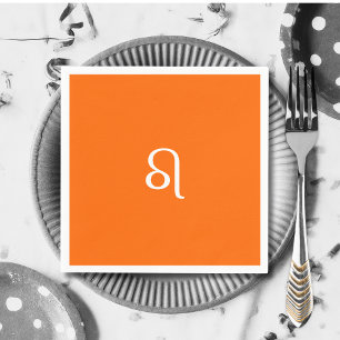 Leo zodiac - nyare orange pappersservett