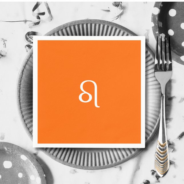 Leo zodiac - nyare orange pappersservett (Skapare uppladdad)