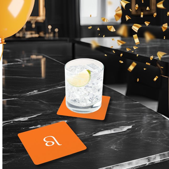 Leo zodiac - nyare orange underlägg papper kvadrat (Skapare uppladdad)