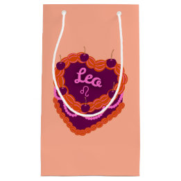 Leo Zodiac Pastel Heart Birthday Cake