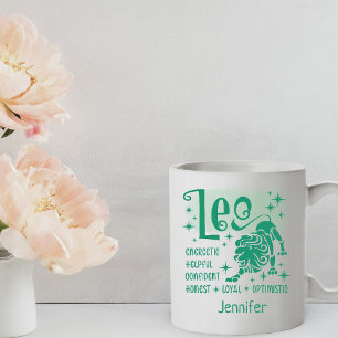 Leo Zodiac Personlig Traits Horoscope Kaffemugg