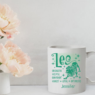 Leo Zodiac Personlig Traits Horoscope Kaffemugg