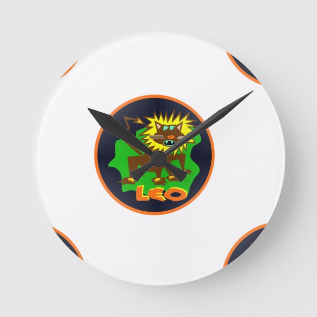 leo zodiac rund klocka (Framsida)