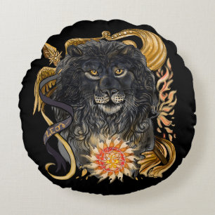 Leo Zodiac Rund Kudde