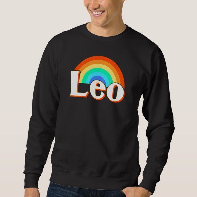 Leo Zodiac Sign 4 Lång Ärmad Tröja (Framsida)