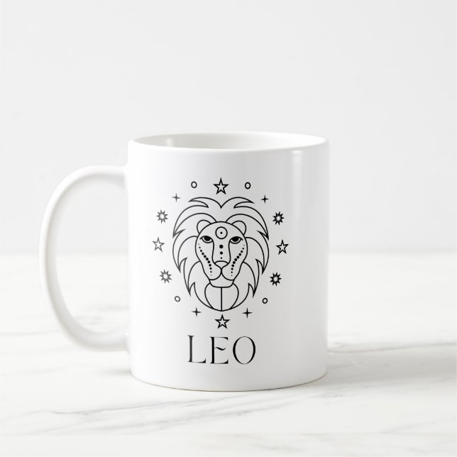 Leo Zodiac Sign Astrological Kaffemugg (Vänster)