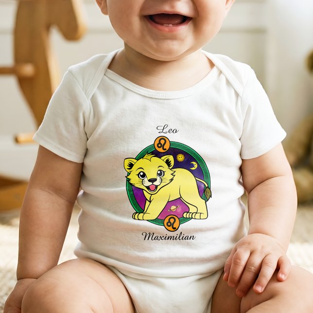 Leo Zodiac Sign Astrology Tecknad Horoscope T Shirt (Skapare uppladdad)