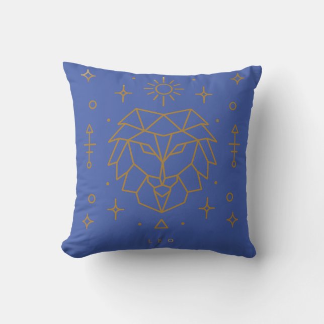 Leo Zodiac Sign Dekorativ kudde (Framsida)