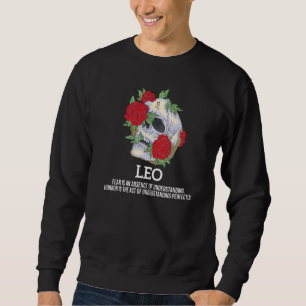 Leo Zodiac Sign Facts Skeleton Horoscope Astrology Lång Ärmad Tröja