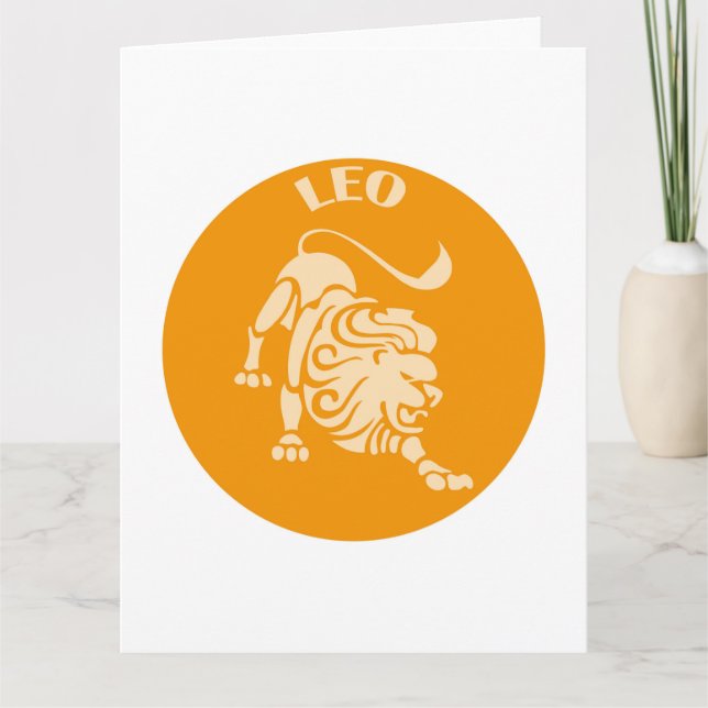Leo, Zodiac Sign, Horoscope, Astrologi Kort (Framsida)