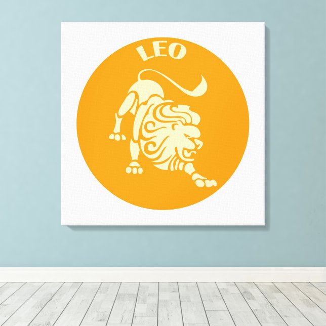 Leo, Zodiac Sign, Horoscope, Astrology Canvastryck (Insitu (trägolv))