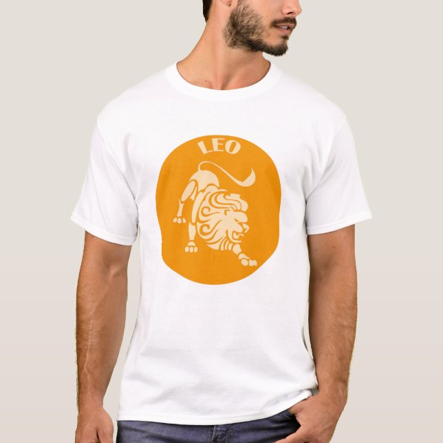 Leo, Zodiac Sign, Horoscope, Astrology T Shirt (Framsida)