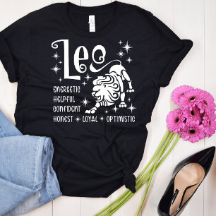 Leo Zodiac Sign Horoscope Personality Traits T Shirt