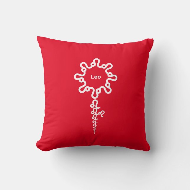 Leo Zodiac Sign Pillow Kudde (Framsida)