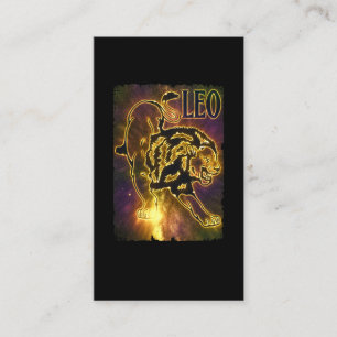 Leo Zodiac skriver Lejon födelsedag i juli august Visitkort