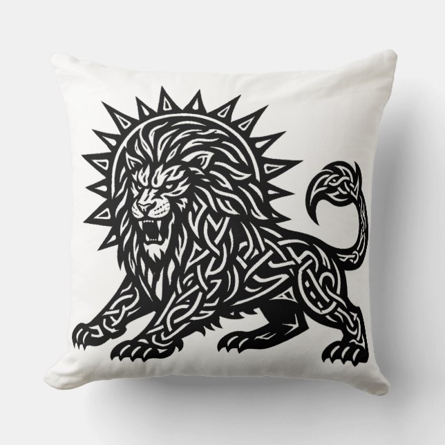 Leo Zodiac Stjärnbild Lejonets Man | BurnsInHell Kudde (Framsida)