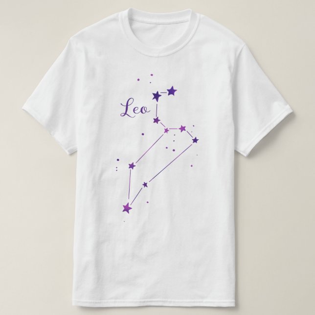 Leo Zodiac Stjärnbild T-shirt (Design framsida)