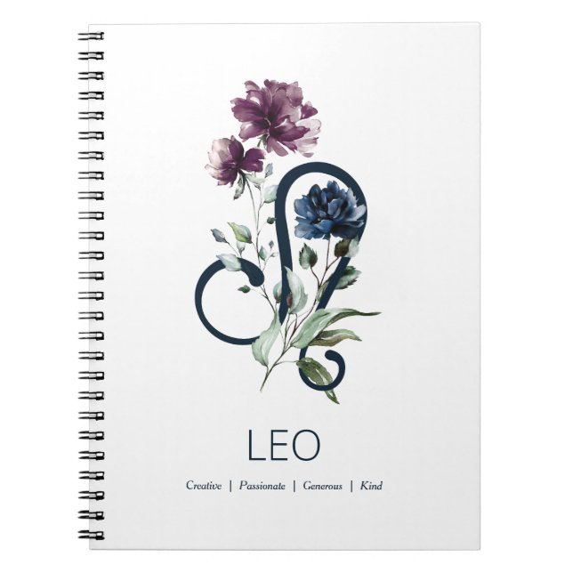 Leo Zodiac Stjärntecken Anteckningsbok (Framsidan)