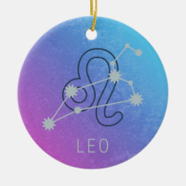 Leo Zodiac Stjärntecken Horoscope Constellation Julgransprydnad Keramik